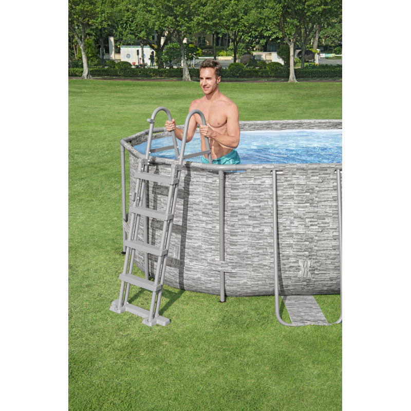 BESTWAY Echelle de sécurité 2 x 4 marches pour piscine hauteur 122 cm 58331